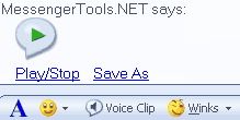 MSN Messenger 7.5 Voice Clips feature