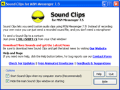 Main Window - Sound Clips for MSN Messenger