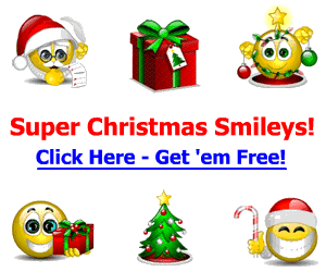 Animated Christmas MSN Emoticons, Xmas MSN Smileys and MSN Icons - Free moving MSN animations!